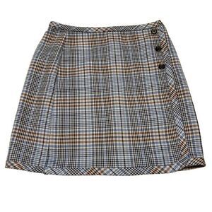 Talbots Plaid Faux Wrap Skirt Womens Size 8 Preppy Academia Heritage Old Money